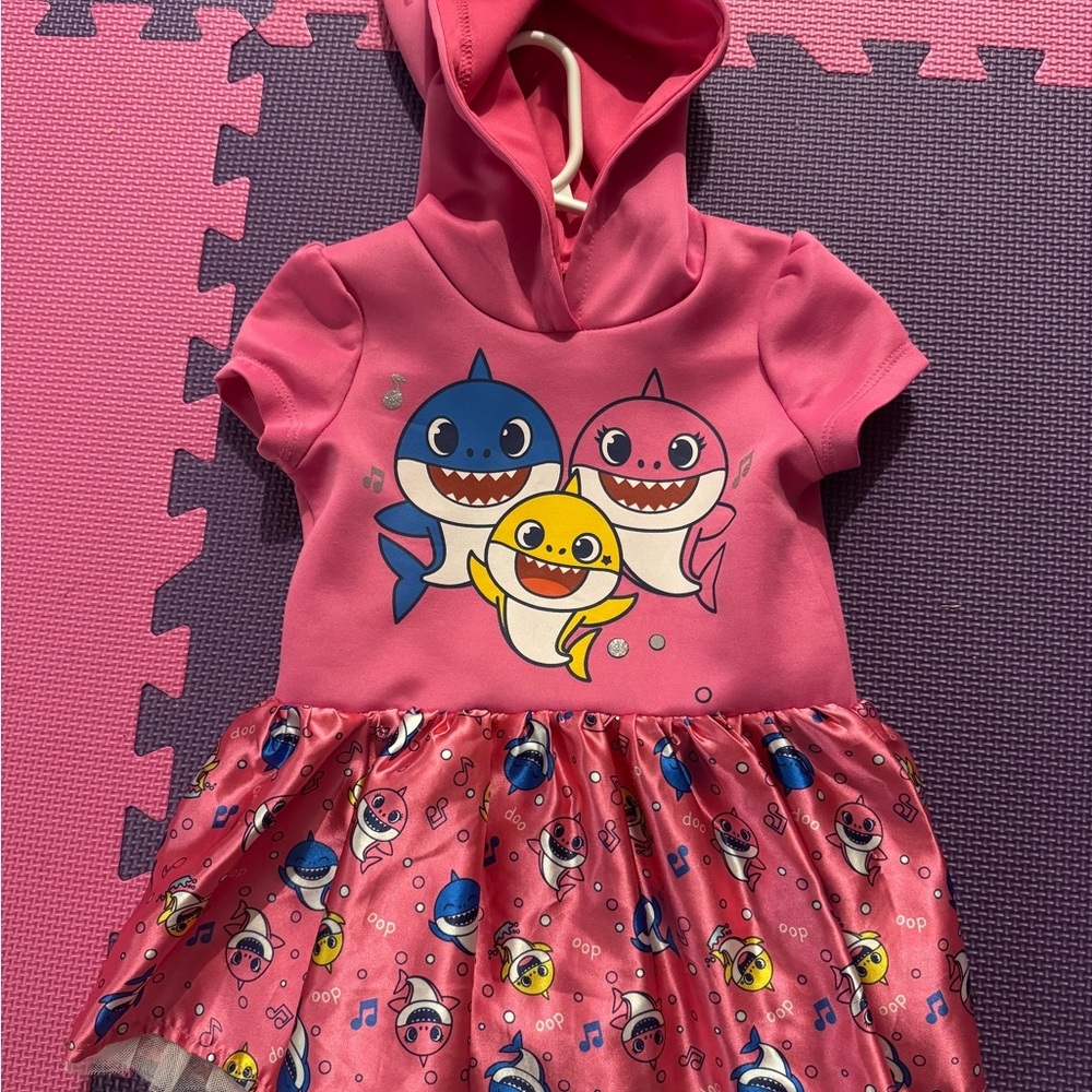 Pink Baby Shark Kids Dress